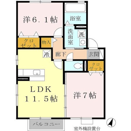 須磨駅 バス19分  下畑上口下車：停歩4分 2階の物件間取画像